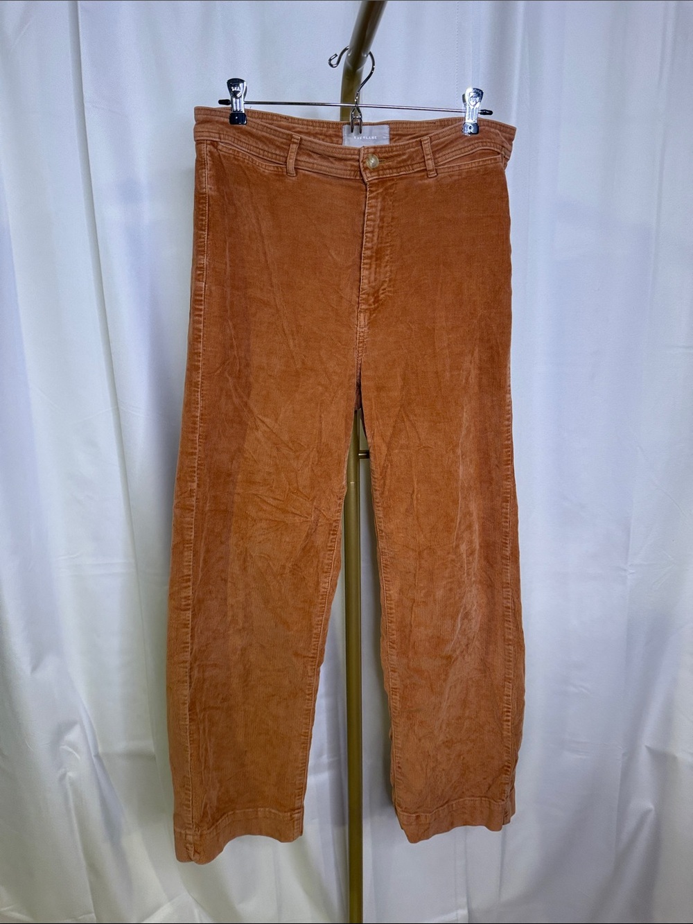 Everlane Baby Cord Relaxed Straight Women's Corduroy Pants in Rust 10